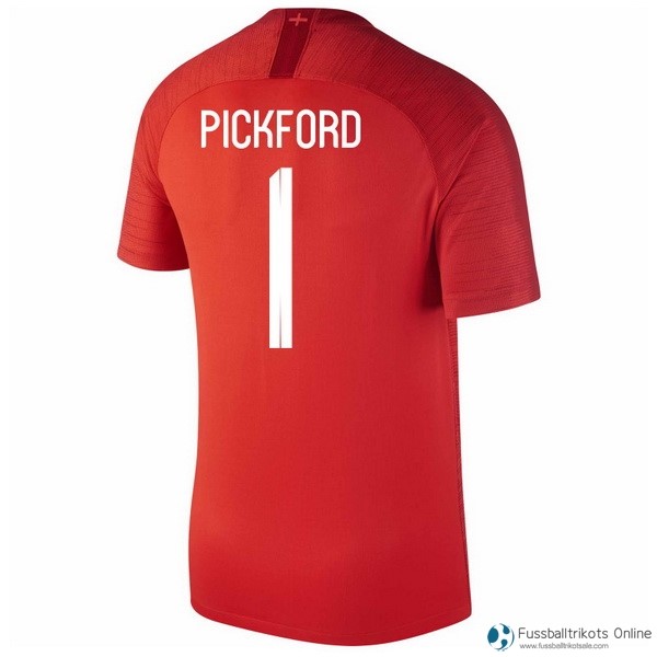 England Trikot Auswarts Pickford 2018 Rote Fussballtrikots Günstig
